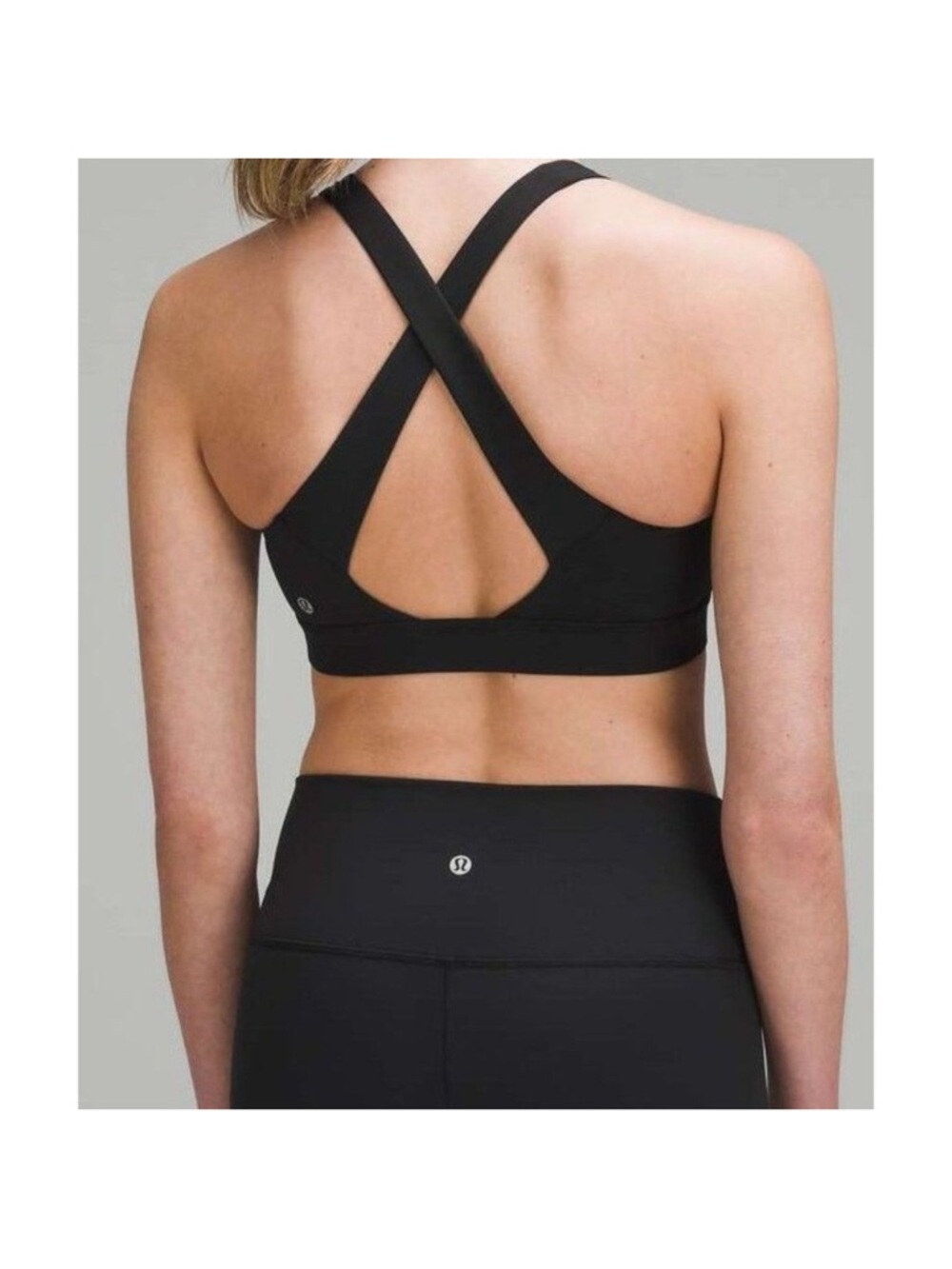 lululemon athletica Dark Grey Cross-Back Low-Impact Sports Bra - Size 4 NWT